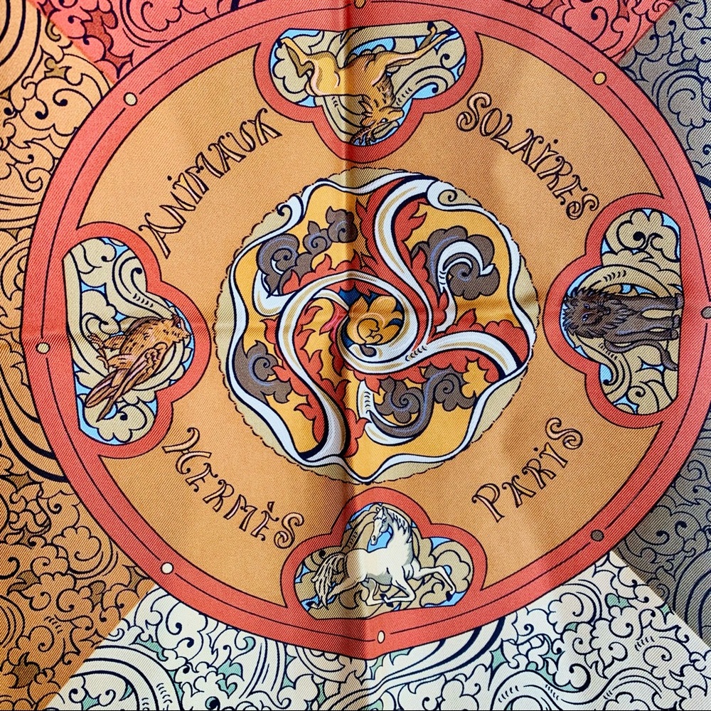 Hermès "Animaux Solaires" vintage Silk Scarf